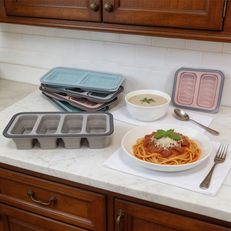 Meal Prep Container - Formas Grandes de Silicone para Congelar
