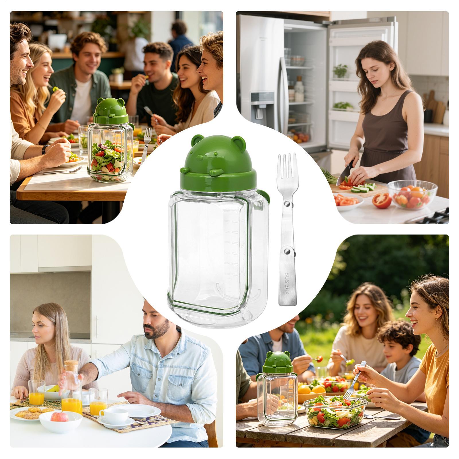 Meal Prep Gym - Recipientes transparentes para preparação de salada,
