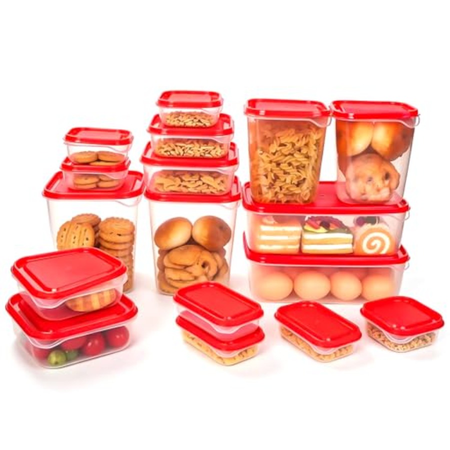Meal Prep Container - Conjunto de 17 Peças de Plástico