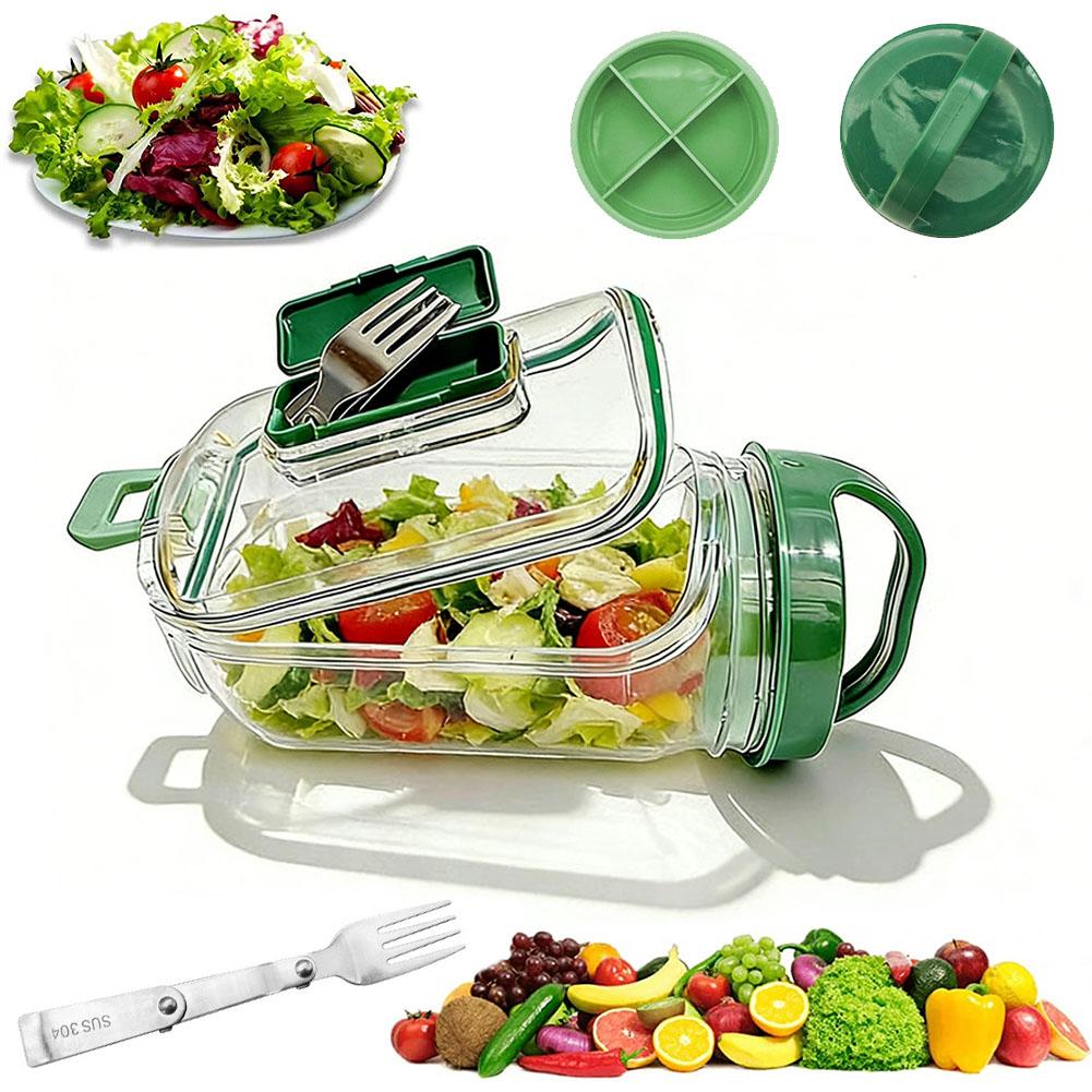 Meal Prep Container - Recipiente Portátil para Salada com Garfo