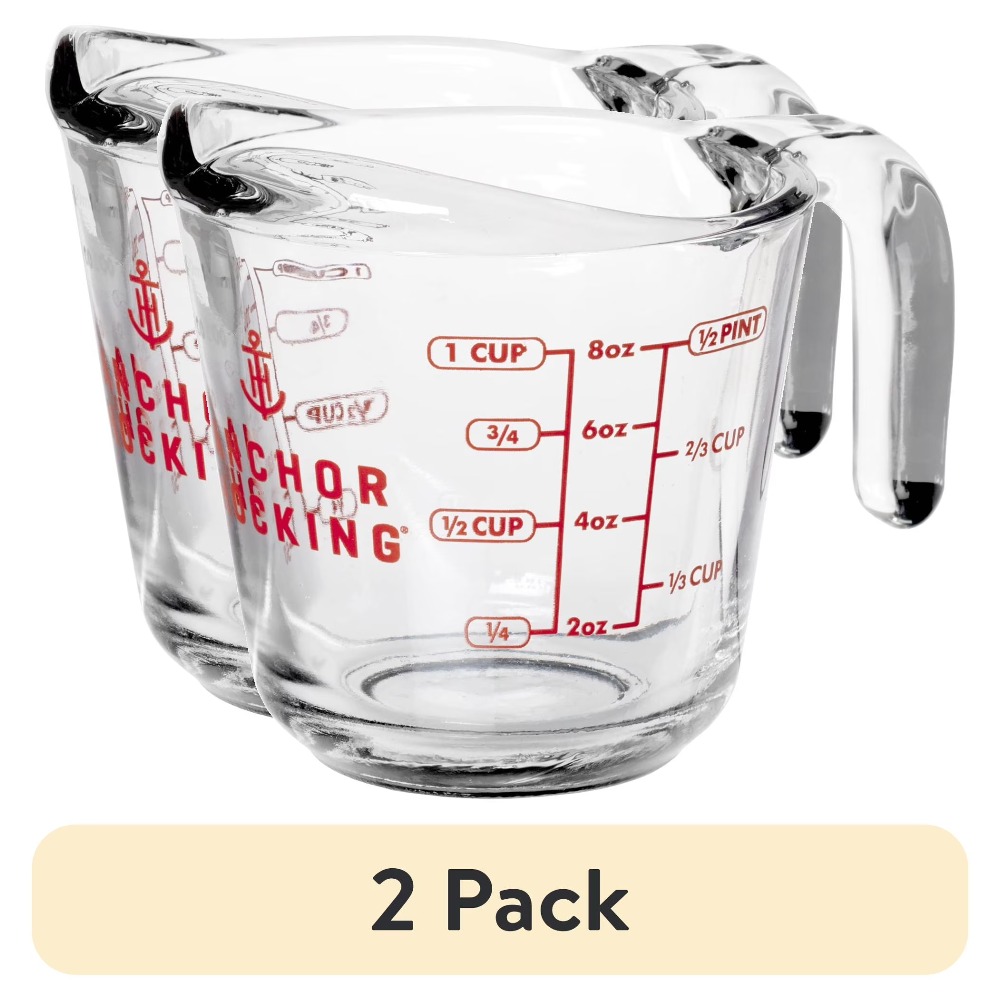 Meal Prep Glass - Conjunto de 2 Copos Medidores de