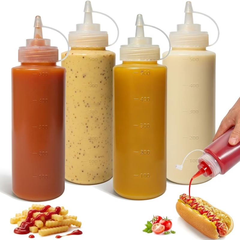 Sauce Squeeze Bottle - Garrafa de Molho Plástica de 500