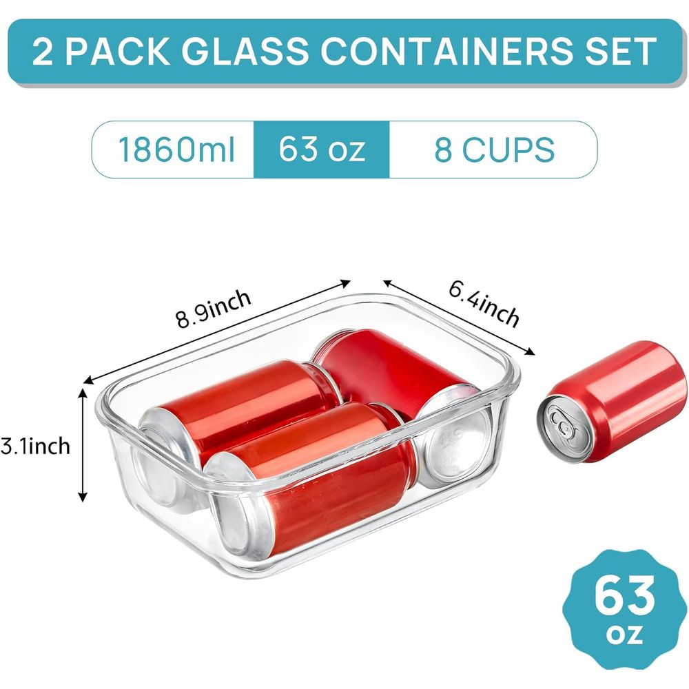 Recipientes de Vidro Grandes d - Meal Prep Glass avaliação e preço