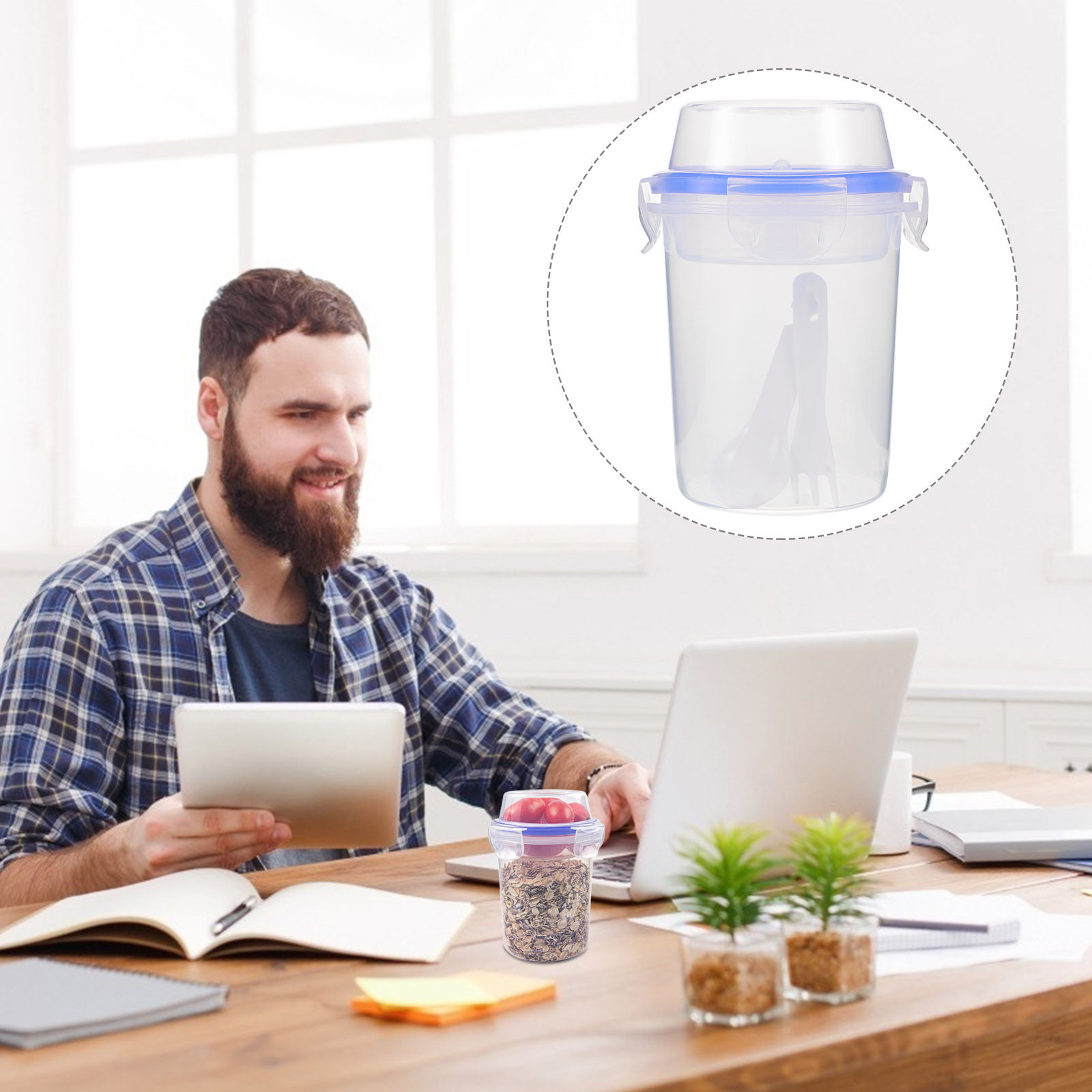 Conjunto de 2 Potes Herméticos - Meal Prep Gym avaliação e preço
