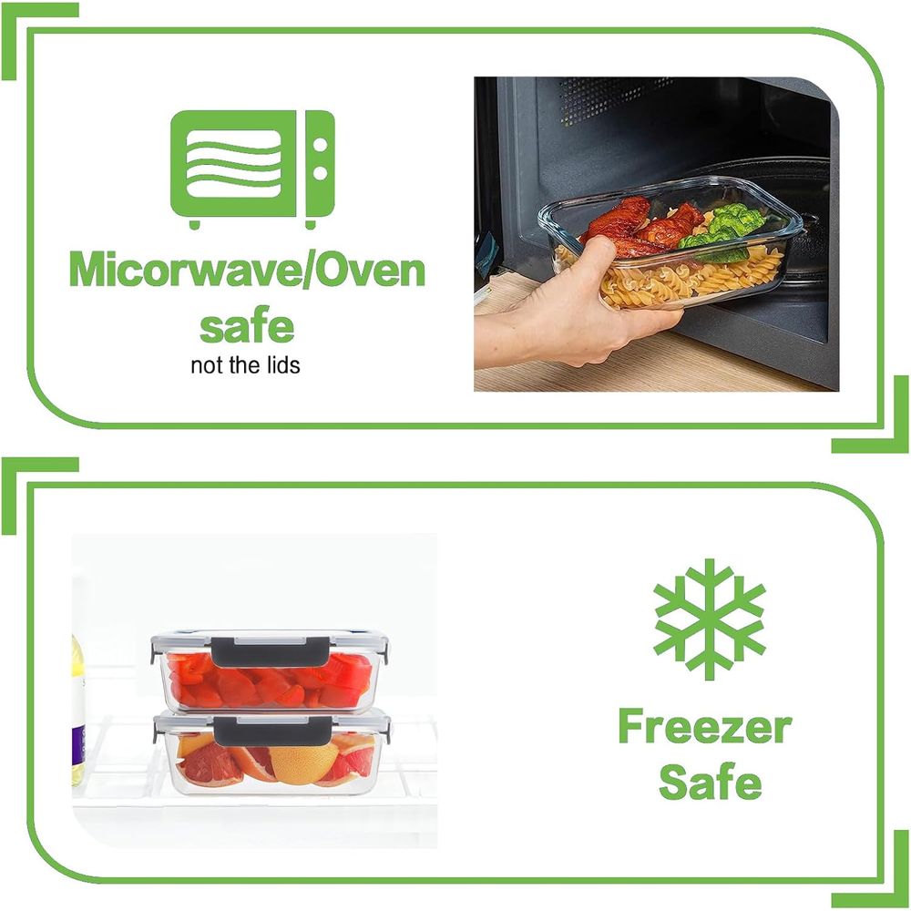 Conjunto de 10 Recipientes de  - Meal Prep Glass avaliação e preço