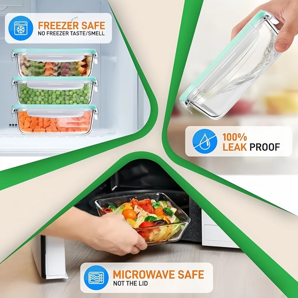 Caixa de Almoço de Vidro Sem B - Meal Prep Burrito avaliação e preço