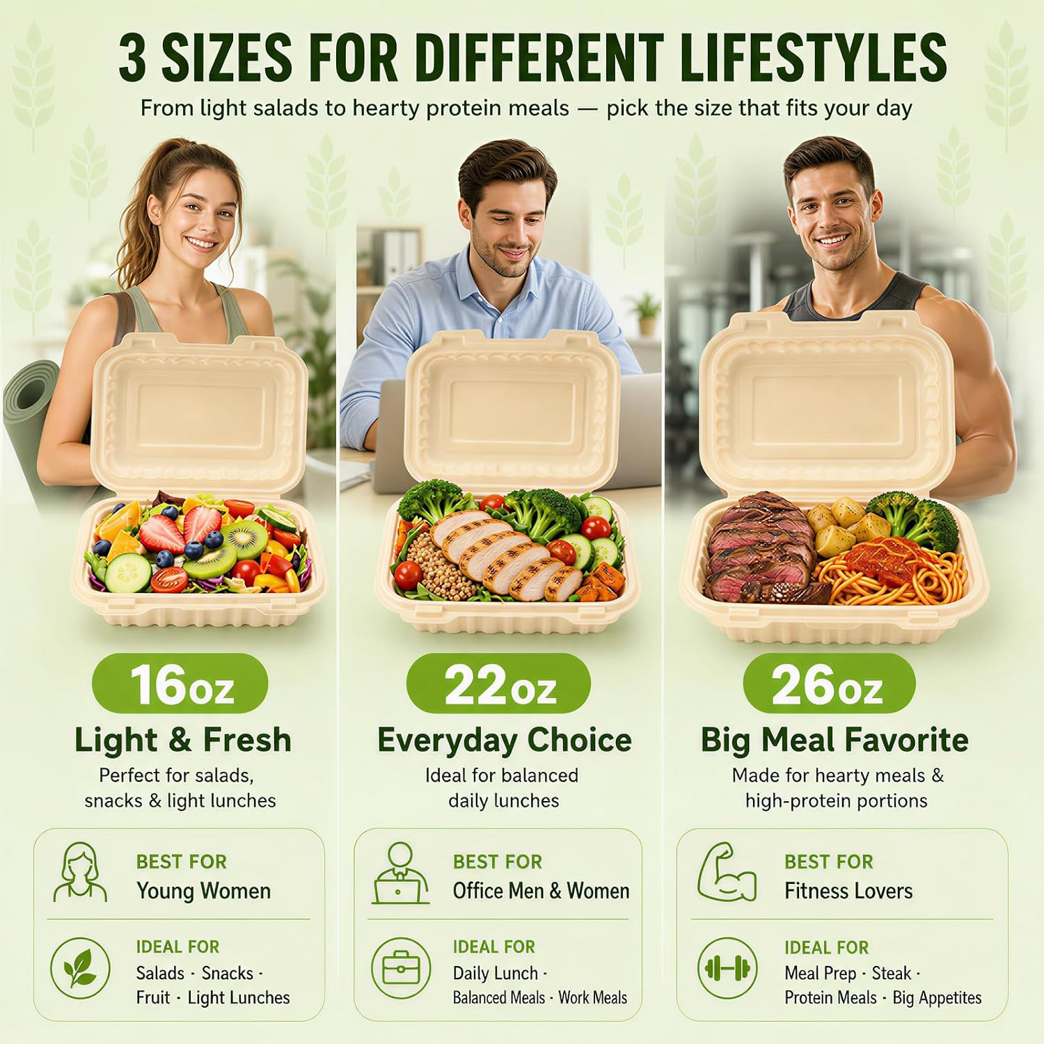 Pacote com 50 Recipientes Clam - Meal Prep Container avaliação e preço