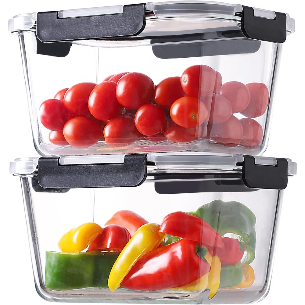 Conjunto de 4 Recipientes de V - Meal Prep Glass avaliação e preço
