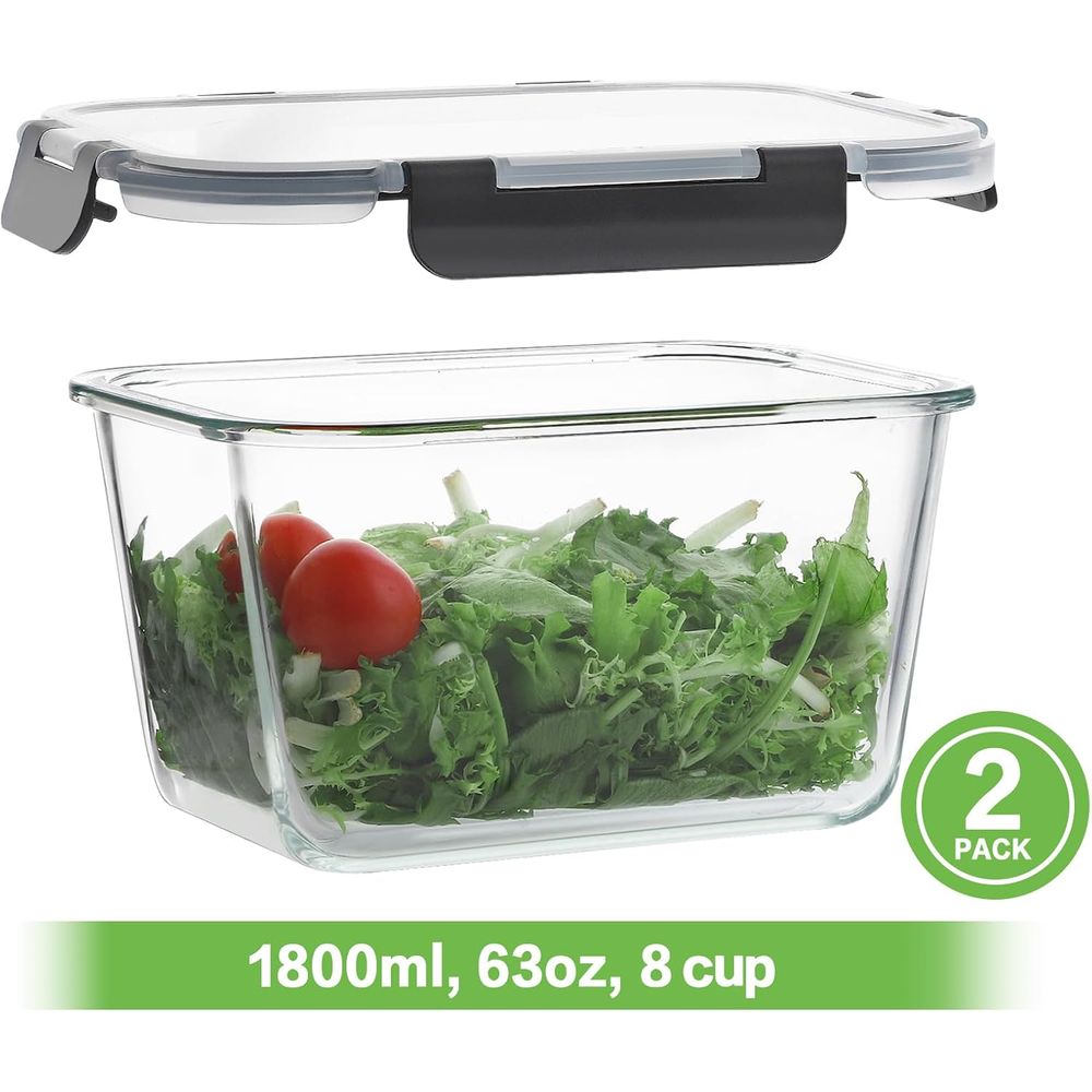 Conjunto de 4 Recipientes de V - Meal Prep Glass avaliação e preço