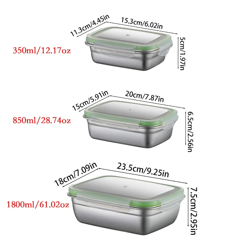 Conjunto de lancheira de aço i - Meal Prep Container avaliação e preço