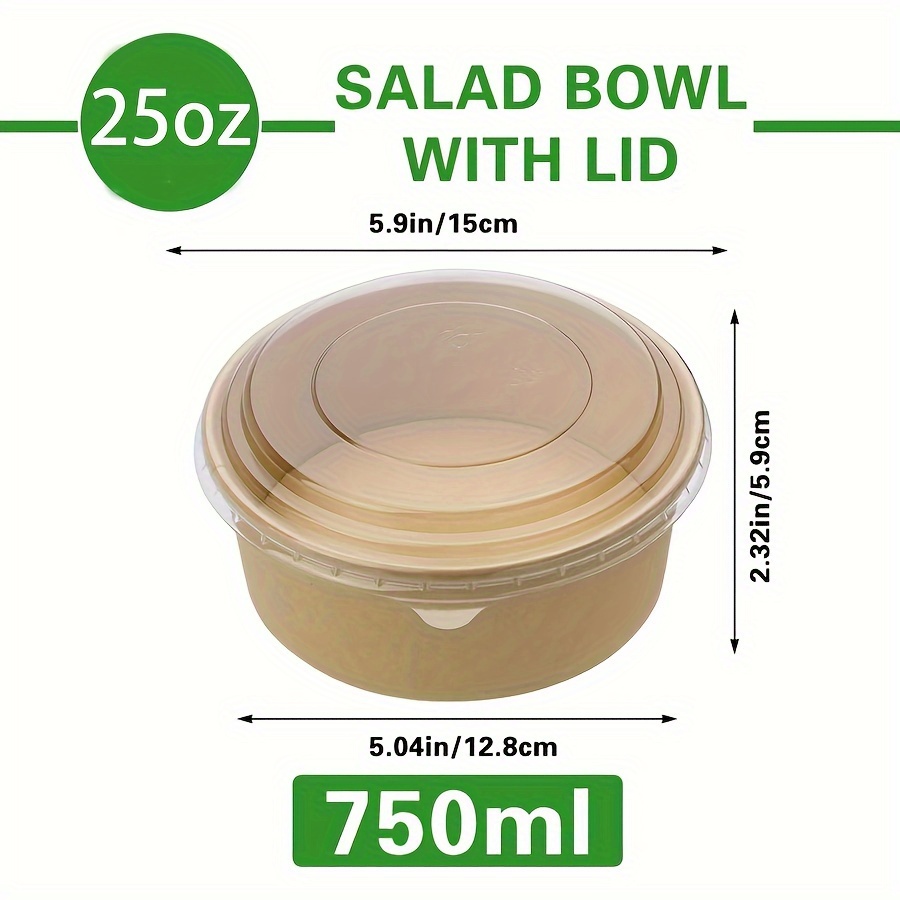 25oz/750ml 25/50 pacotes tigel - Meal Prep Container avaliação e preço