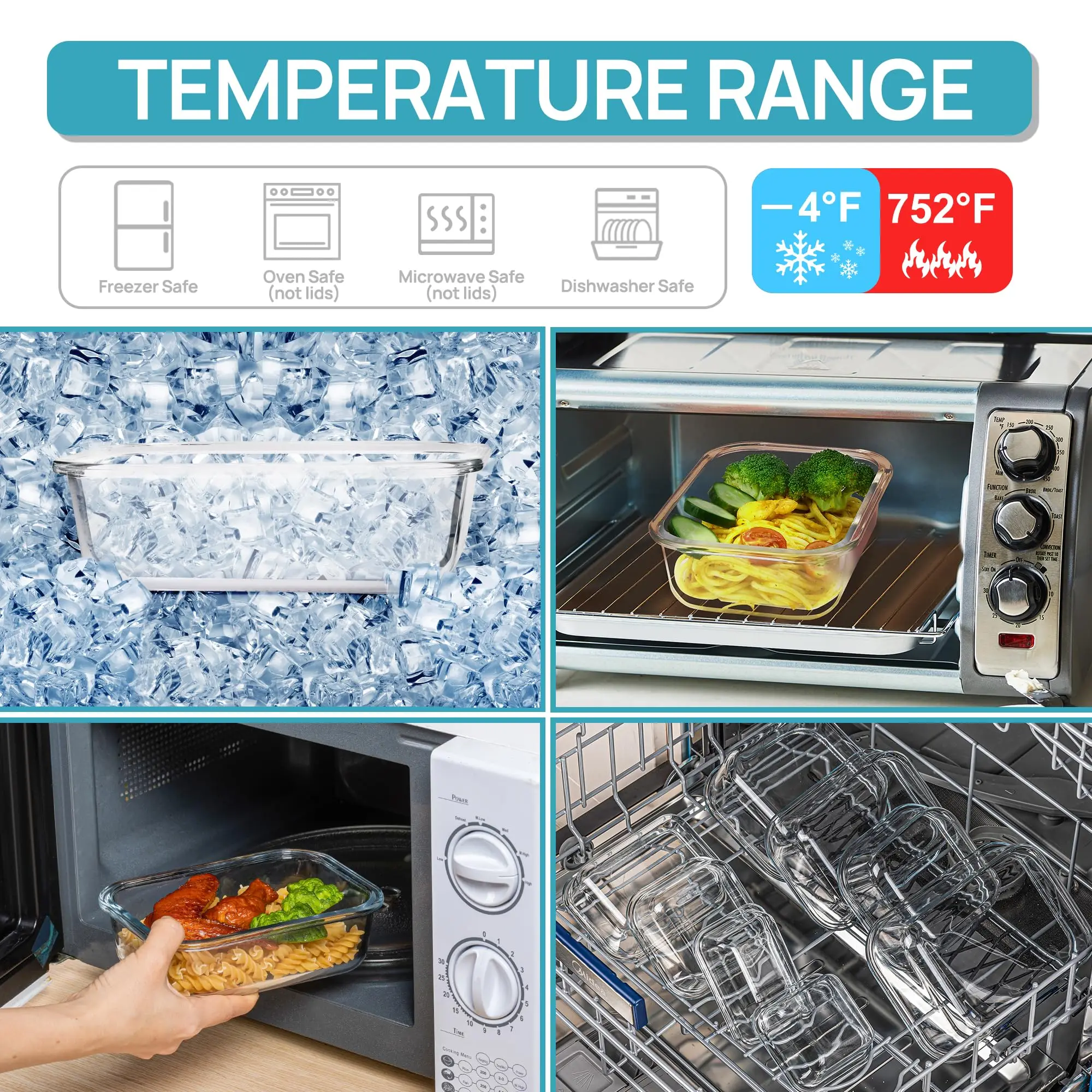 Lancheira de vidro, recipiente - Meal Prep Glass avaliação e preço