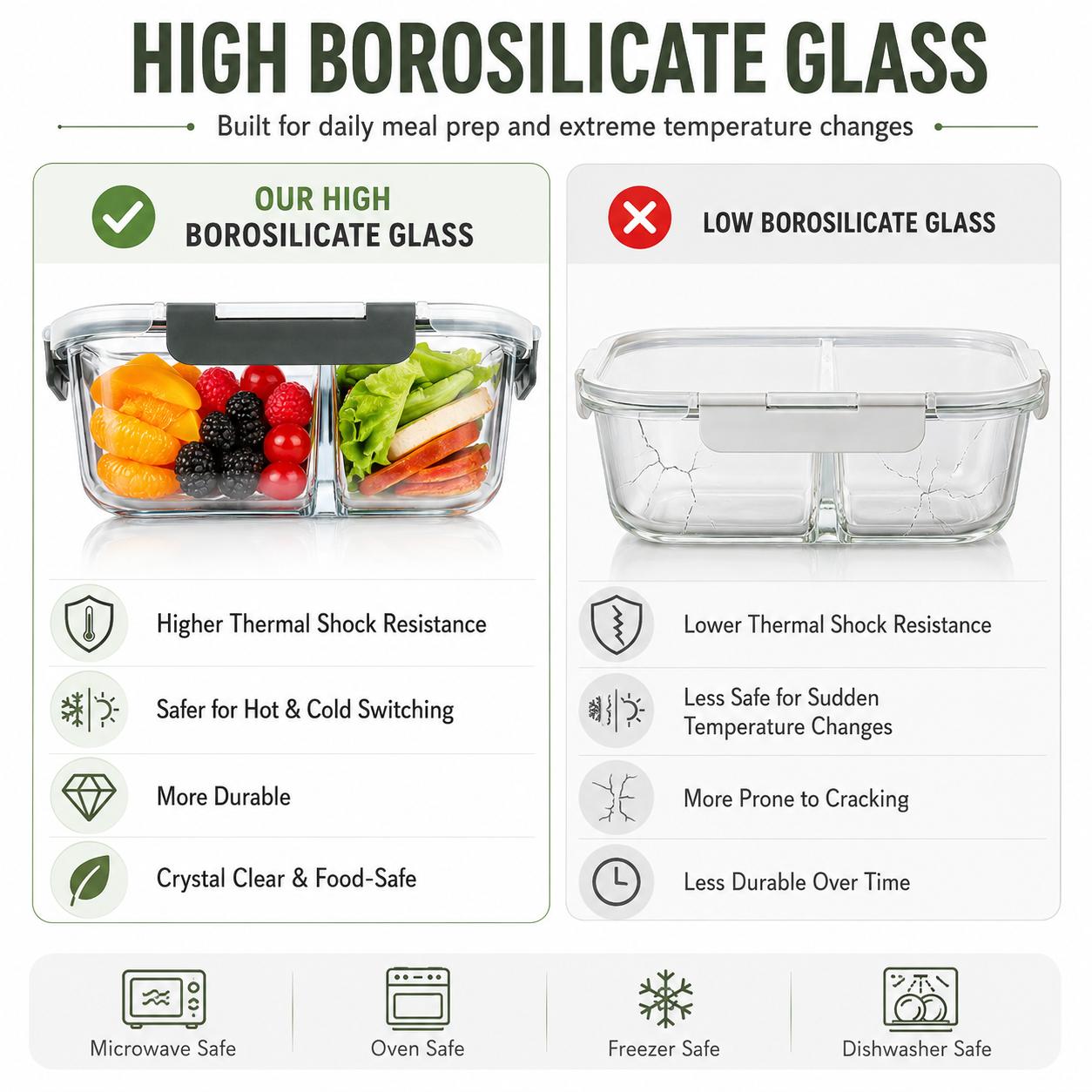 Conjunto de 5 Recipientes de V - Meal Prep Gym avaliação e preço