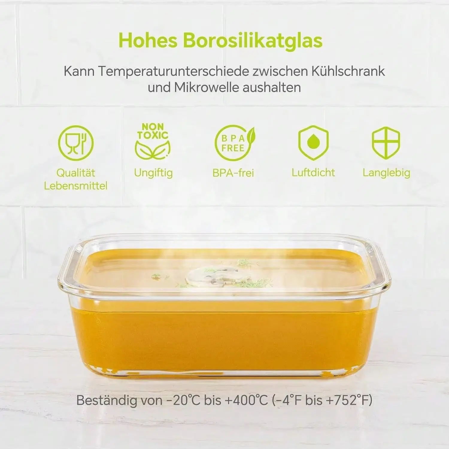 Recipiente de armazenamento de - Meal Prep Glass avaliação e preço